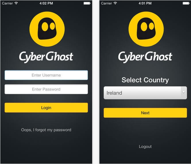 cyberghost login free