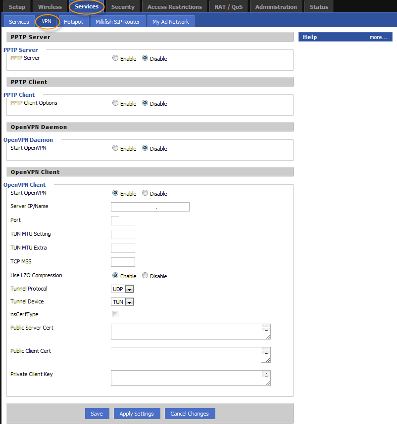 OpenVPN DD WRT