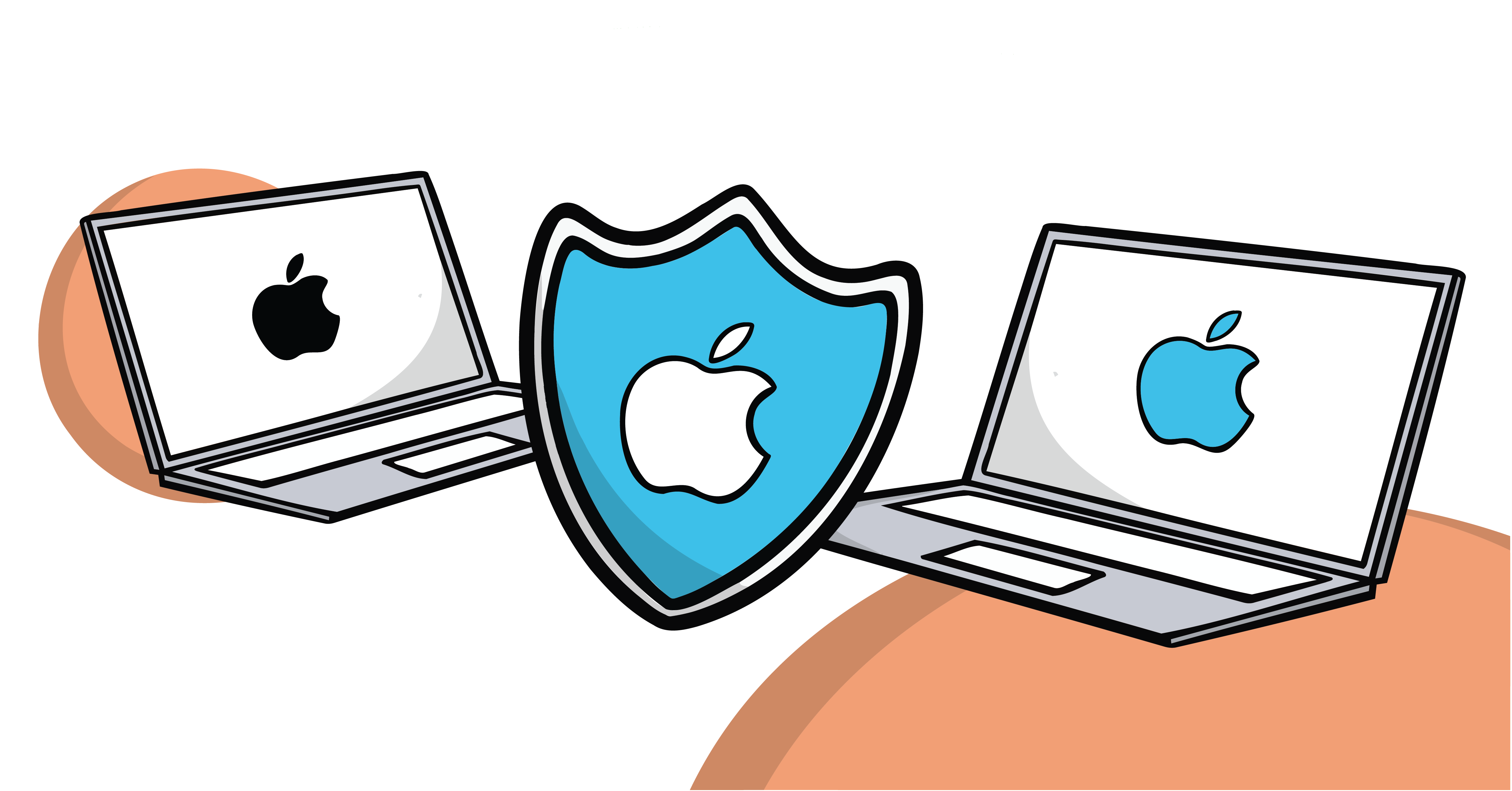 Twee Mac laptops met OS X met VPN bescherming