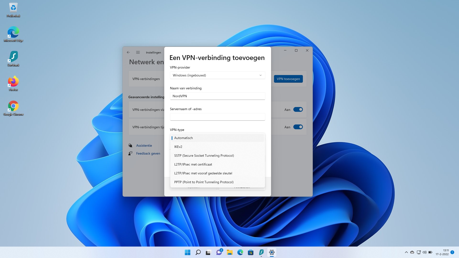 Handmatig een VPN instellen op Windows 11 vereist wat meer werk