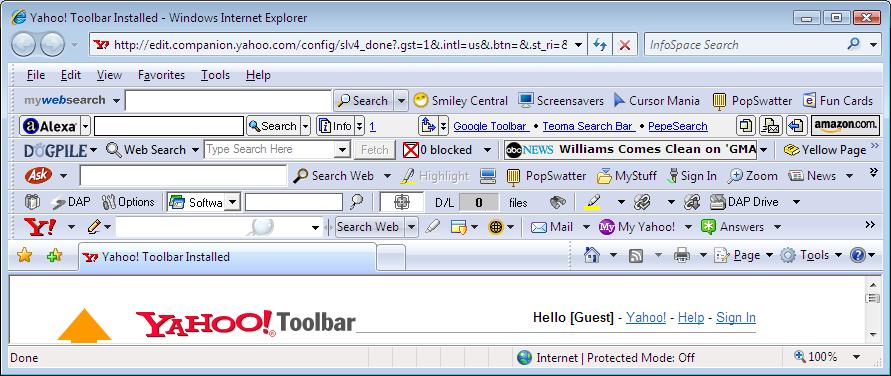 toolbars als gevolg van trojan